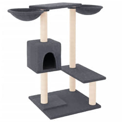 vidaXL Cat Tree with Scratching Posts Cat Tower Cat Climber Activity Center - dark grey