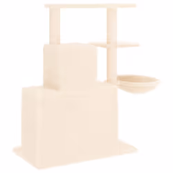 vidaXL Cat Tree with Sisal Scratching Posts Cat Scratch Tower Climber Dark Grey - cream - Additional view 4