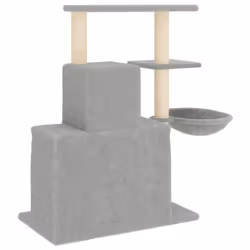 vidaXL Cat Tree with Sisal Scratching Posts Cat Scratch Tower Climber Dark Grey - light grey - Additional view 4
