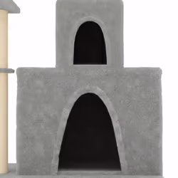 vidaXL Cat Tree with Sisal Scratching Posts Cat Scratch Tower Climber Dark Grey - light grey - Additional view 5
