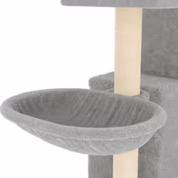 vidaXL Cat Tree with Sisal Scratching Posts Cat Scratch Tower Climber Dark Grey - light grey - Additional view 6