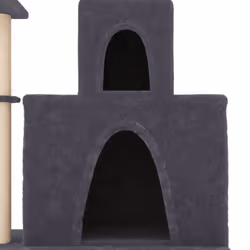 vidaXL Cat Tree with Sisal Scratching Posts Cat Scratch Tower Climber Dark Grey - dark grey - Additional view 5