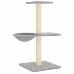 vidaXL Cat Tree with Sisal Scratching Posts Cat Scratch Tower Climber Dark Grey - light grey - Additional view 4