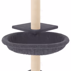 vidaXL Cat Tree with Sisal Scratching Posts Cat Scratch Tower Climber Dark Grey - dark grey - Additional view 5