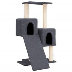 vidaXL Cat Tree with Sisal Scratching Posts Cat Scratch Tower Climber Dark Grey - dark grey