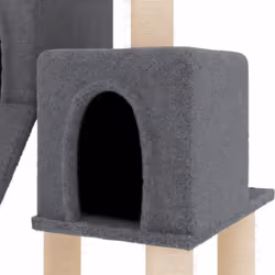 vidaXL Cat Tree with Sisal Scratching Posts Cat Scratch Tower Climber Dark Grey - dark grey - Additional view 5