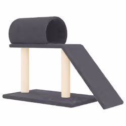 vidaXL Cat Scratching Posts with Tunnel and Ladder Cat Tree Cat Tower Climber - dark grey