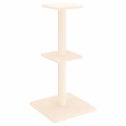 vidaXL Cat Tree with Sisal Scratching Posts Cat Scratch Tower Climber Dark Grey - cream