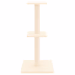 vidaXL Cat Tree with Sisal Scratching Posts Cat Scratch Tower Climber Dark Grey - cream