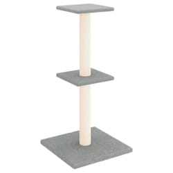 vidaXL Cat Tree with Sisal Scratching Posts Cat Scratch Tower Climber Dark Grey - light grey
