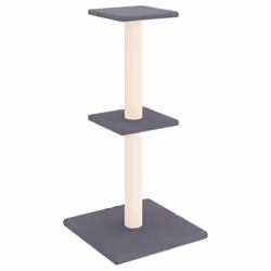 vidaXL Cat Tree with Sisal Scratching Posts Cat Scratch Tower Climber Dark Grey - dark grey