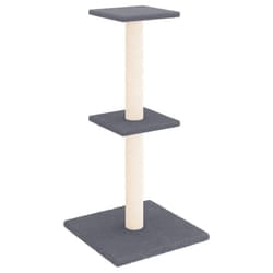 vidaXL Cat Tree with Sisal Scratching Posts Cat Scratch Tower Climber Dark Grey - dark grey