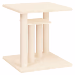 vidaXL Cat Scratching Posts with Platforms Cat Tree Pet Cat Tower Dark Grey - cream
