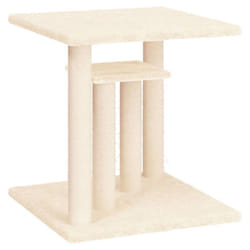 vidaXL Cat Scratching Posts with Platforms Cat Tree Pet Cat Tower Dark Grey - cream