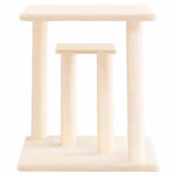 vidaXL Cat Scratching Posts with Platforms Cat Tree Pet Cat Tower Dark Grey - cream