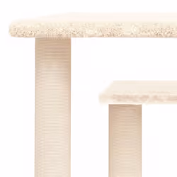 vidaXL Cat Scratching Posts with Platforms Cat Tree Pet Cat Tower Dark Grey - cream - Additional view 4