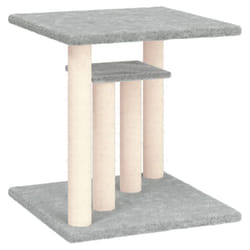 vidaXL Cat Scratching Posts with Platforms Cat Tree Pet Cat Tower Dark Grey - light grey