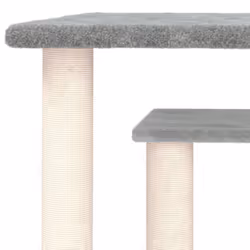 vidaXL Cat Scratching Posts with Platforms Cat Tree Pet Cat Tower Dark Grey - light grey - Additional view 4