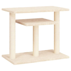 vidaXL Cat Scratching Posts with Platforms Cat Tree Pet Cat Climbing Tower - cream