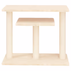 vidaXL Cat Scratching Posts with Platforms Cat Tree Pet Cat Climbing Tower - cream
