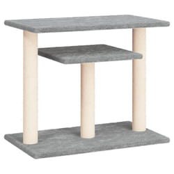 vidaXL Cat Scratching Posts with Platforms Cat Tree Pet Cat Climbing Tower - light grey