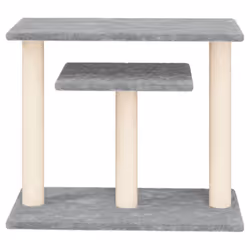 vidaXL Cat Scratching Posts with Platforms Cat Tree Pet Cat Climbing Tower - light grey