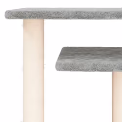 vidaXL Cat Scratching Posts with Platforms Cat Tree Pet Cat Climbing Tower - light grey - Additional view 4