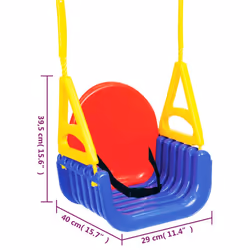 vidaXL 3-in-1 Swing Seat for Children 29x40x39.5 cm Polypropylene Baby Swing