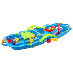 vidaXL Water Fun Trolley Polypropylene Water Play Table Waterway Blue/Green - blue