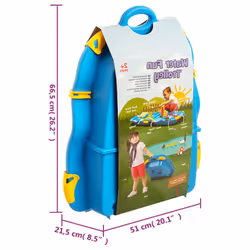 vidaXL Water Fun Trolley Polypropylene Water Play Table Waterway Blue/Green - blue