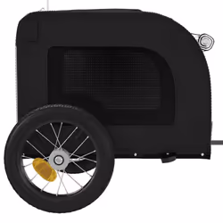 vidaXL Dog Bike Trailer Bicycle Trailer Bike Carriage Oxford Fabric and Iron - grey - Additional view 6