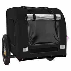 vidaXL Dog Bike Trailer Bicycle Trailer Bike Carriage Oxford Fabric and Iron - black - Additional view 4