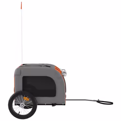 vidaXL Dog Bike Trailer Bicycle Trailer Bike Carriage Oxford Fabric and Iron - orange, 125 x 64 x 66 cm - Additional view 5