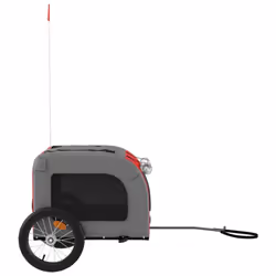 vidaXL Dog Bike Trailer Bicycle Trailer Bike Carriage Oxford Fabric and Iron - red, 125 x 64 x 66 cm - Additional view 4