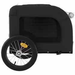 vidaXL Dog Bike Trailer Bicycle Trailer Bike Carriage Oxford Fabric and Iron - black and grey, 125 x 64 x 66 cm - Additional view 6