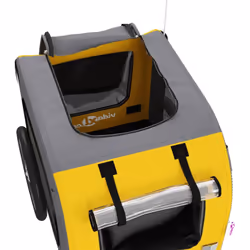 vidaXL Dog Bike Trailer Bicycle Trailer Bike Carriage Oxford Fabric and Iron - yellow, 125 x 64 x 66 cm - Additional view 10