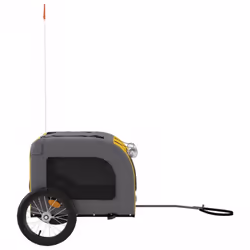 vidaXL Dog Bike Trailer Bicycle Trailer Bike Carriage Oxford Fabric and Iron - yellow, 125 x 64 x 66 cm - Additional view 5