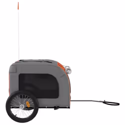 vidaXL Dog Bike Trailer Bicycle Trailer Bike Carriage Oxford Fabric and Iron - orange, 69 x 133.5 x 73.5 cm - Additional view 5