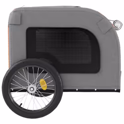 vidaXL Dog Bike Trailer Bicycle Trailer Bike Carriage Oxford Fabric and Iron - orange, 69 x 133.5 x 73.5 cm - Additional view 6