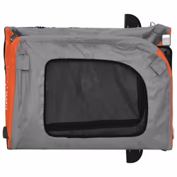 vidaXL Dog Bike Trailer Bicycle Trailer Bike Carriage Oxford Fabric and Iron - orange, 69 x 133.5 x 73.5 cm - Additional view 9