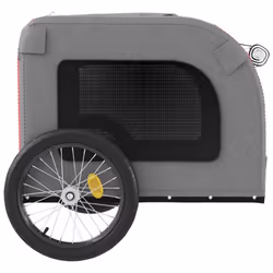 vidaXL Dog Bike Trailer Bicycle Trailer Bike Carriage Oxford Fabric and Iron - red, 69 x 133.5 x 73.5 cm - Additional view 6