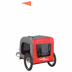 vidaXL Dog Bike Trailer Bicycle Trailer Bike Carriage Oxford Fabric and Iron - red, 69 x 133.5 x 73.5 cm - Additional view 7