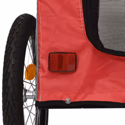 vidaXL Dog Bike Trailer Bicycle Trailer Bike Carriage Oxford Fabric and Iron - red, 69 x 133.5 x 73.5 cm - Additional view 8