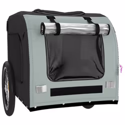 vidaXL Dog Bike Trailer Bicycle Trailer Bike Carriage Oxford Fabric and Iron - black and grey, 69 x 133.5 x 73.5 cm - Additional view 4