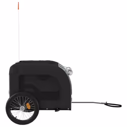 vidaXL Dog Bike Trailer Bicycle Trailer Bike Carriage Oxford Fabric and Iron - black and grey, 69 x 133.5 x 73.5 cm - Additional view 5