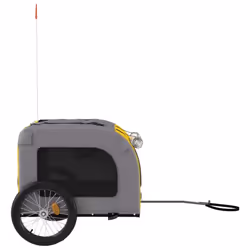 vidaXL Dog Bike Trailer Bicycle Trailer Bike Carriage Oxford Fabric and Iron - yellow, 69 x 133.5 x 73.5 cm - Additional view 5