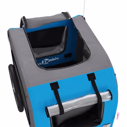 vidaXL Dog Bike Trailer Bicycle Trailer Bike Carriage Oxford Fabric and Iron - blue, 69 x 133.5 x 73.5 cm - Additional view 10