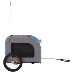 vidaXL Dog Bike Trailer Bicycle Trailer Bike Carriage Oxford Fabric and Iron - blue, 69 x 133.5 x 73.5 cm - Additional view 5