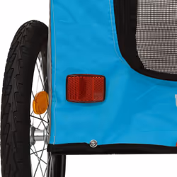 vidaXL Dog Bike Trailer Bicycle Trailer Bike Carriage Oxford Fabric and Iron - blue, 69 x 133.5 x 73.5 cm - Additional view 8