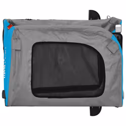 vidaXL Dog Bike Trailer Bicycle Trailer Bike Carriage Oxford Fabric and Iron - blue, 69 x 133.5 x 73.5 cm - Additional view 9
